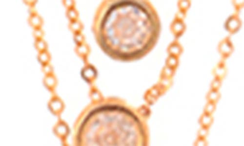 Shop Zaxie By Stefanie Taylor Three Row Pendant Necklace In Gold