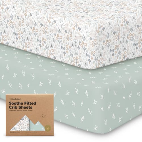 Keababies Soothe Fitted Crib Sheet In Prairie