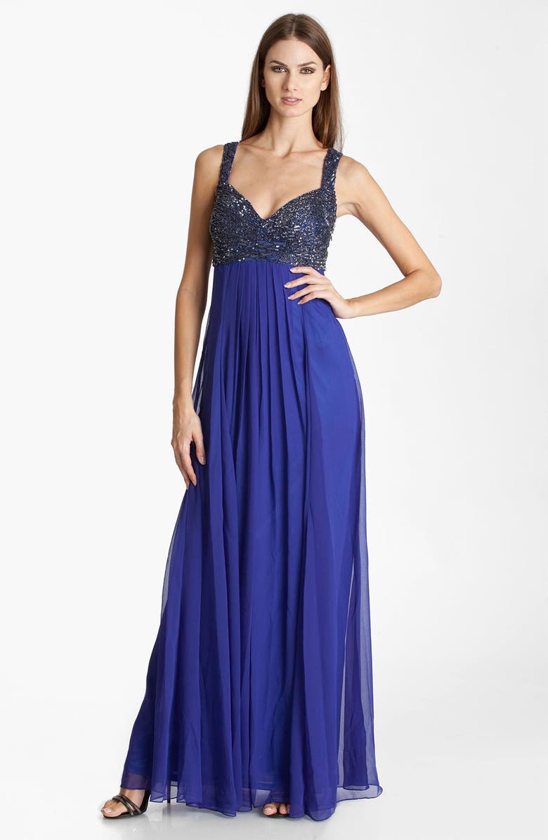JS Collection Beaded Chiffon Gown | Nordstrom