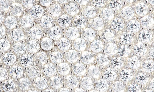 Shymi Pavé Heart Charm In Silver/white