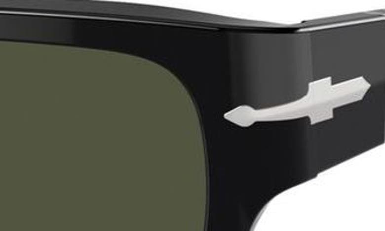 Shop Persol Adrien 55mm Rectangular Sunglasses In Black