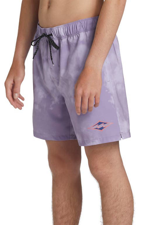 Shop Billabong D Bah Layback Swim Trunks In Purple Ash