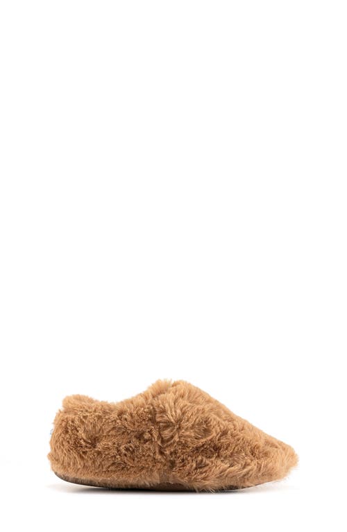 Hopfrög Kids Furry Furry Faux Fur Slipper In Chestnut