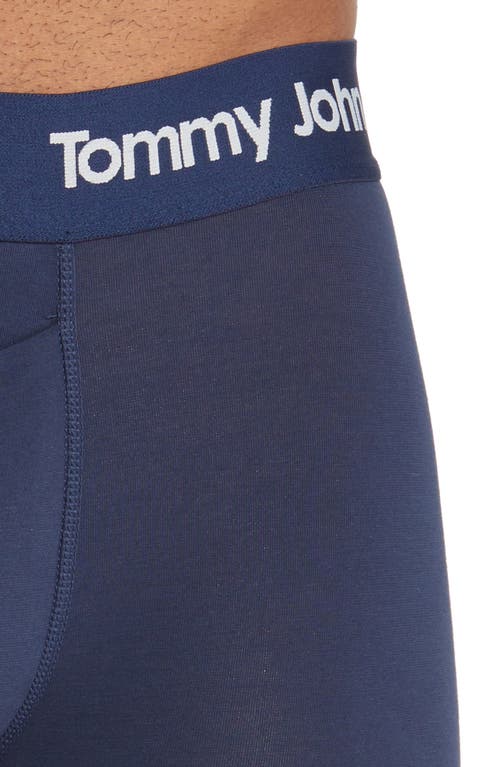 Shop Tommy John 2-pack Cool Cotton 4-inch Boxer Briefs In Navy/black