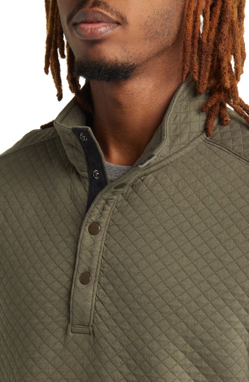 Shop Rhone Gramercy Quilted Pullover In Lichen Green