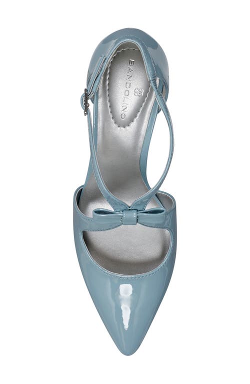 Shop Bandolino Zeffer Kitten Heel Pump In Light Blue Shiny