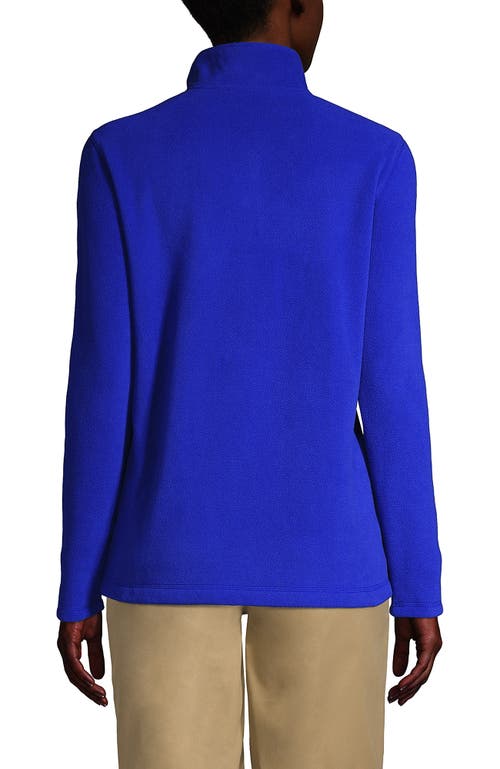Shop Lands' End School Uniform Young Lightweight Fleece Quarter Zip Pullover In Cobalt