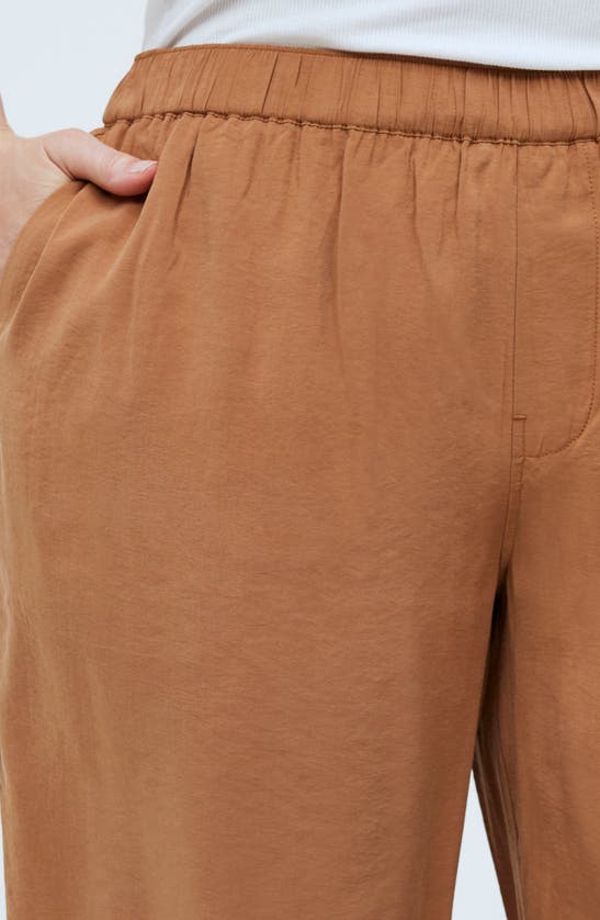 Shop Madewell Softdrape Wide Leg Pants In Warm Hickory