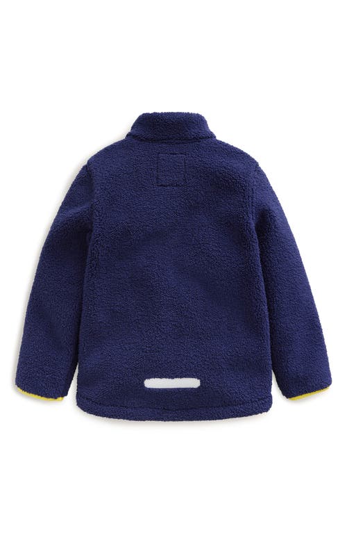 Shop Mini Boden Kids' Windproof Fleece Jacket In College Navy