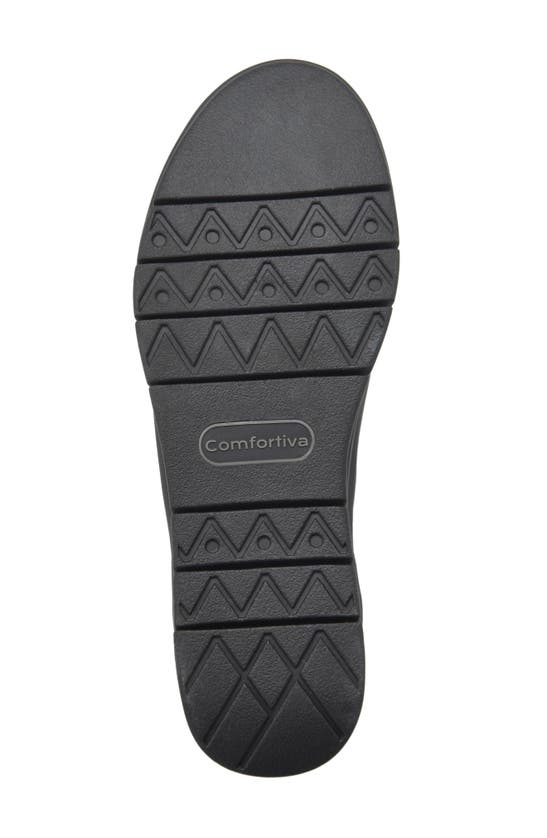 Shop Comfortiva Cate Wedge Slip-on Sneaker In Black Fabric