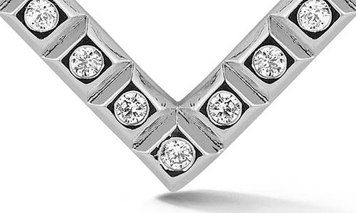 Chloe & Madison Chloe And Madison Cz Square Link Necklace In Silver