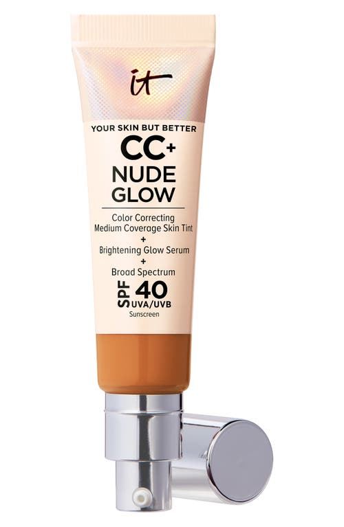 IT Cosmetics CC+ Nude Glow Lightweight Foundation + Glow Serum SPF 40 in Tan Rich