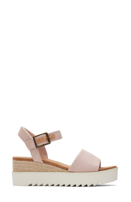 Shop Toms Diana Platform Wedge Sandal In Light/pastel Pink