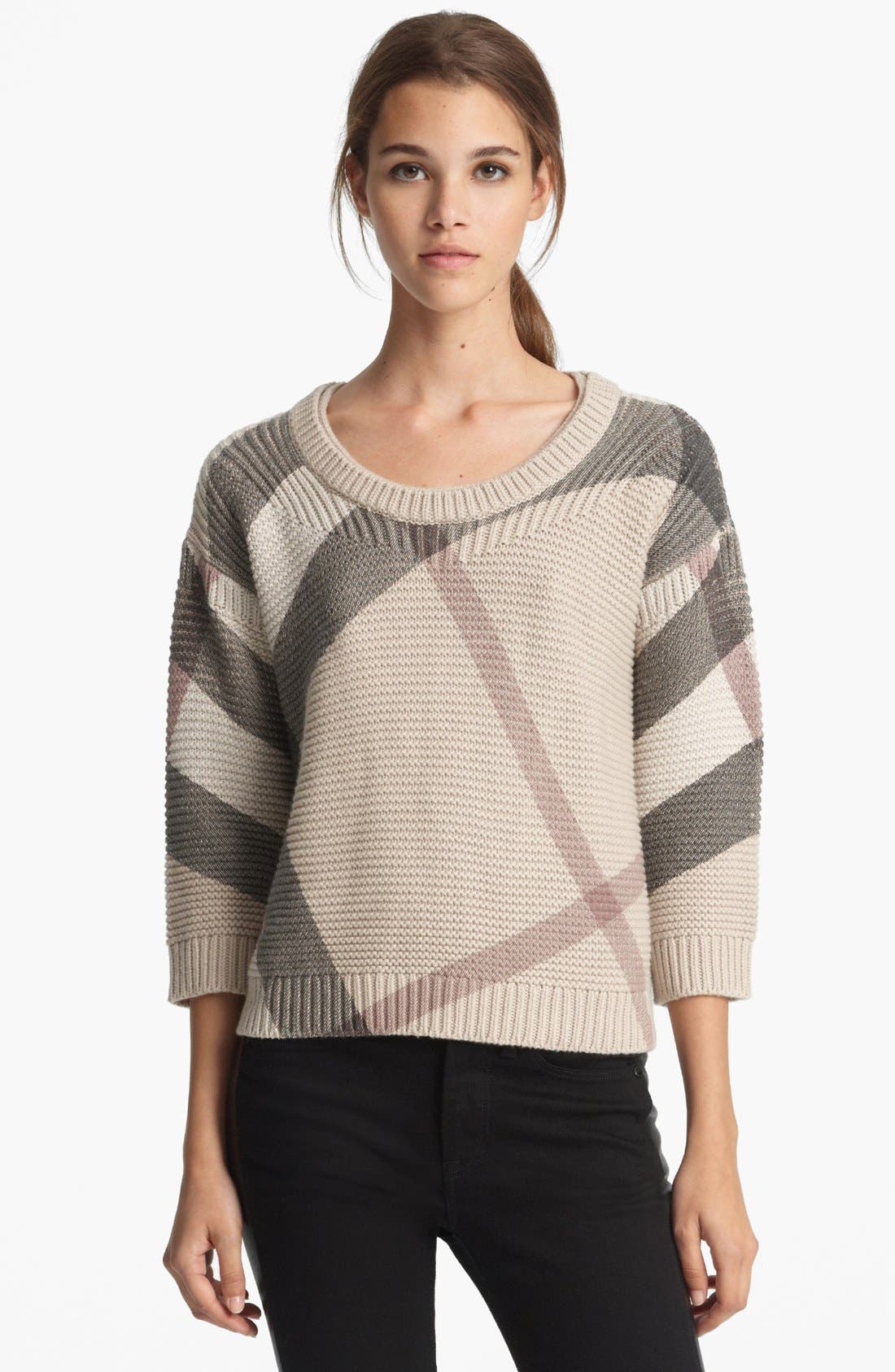Burberry Brit Check Pattern Sweater Nordstrom