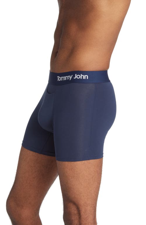 Shop Tommy John 2-pack Cool Cotton 4-inch Boxer Briefs In Navy/black