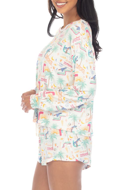 Shop Honeydew Intimates Honeydew Play It Cool Short Pajamas In White Tropical Mix