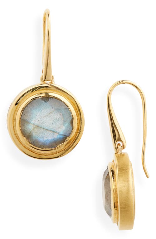 Dean Davidson Signet Gemstone Drop Earrings in Labradorite/Gold