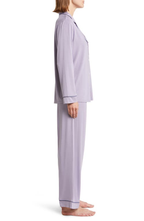 Shop Eberjey Gisele Jersey Knit Pajamas In Delphinium/nightshadow Blue