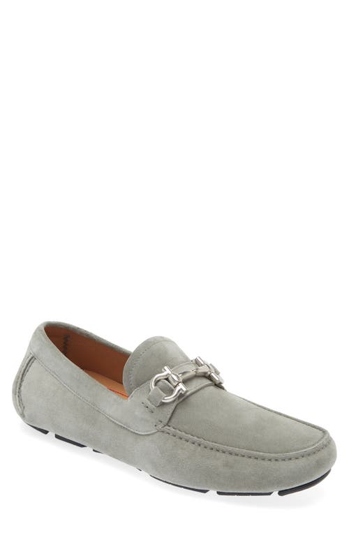 FERRAGAMO Parigi New Suede Driving Loafer Ash Grey Biscotto at Nordstrom,