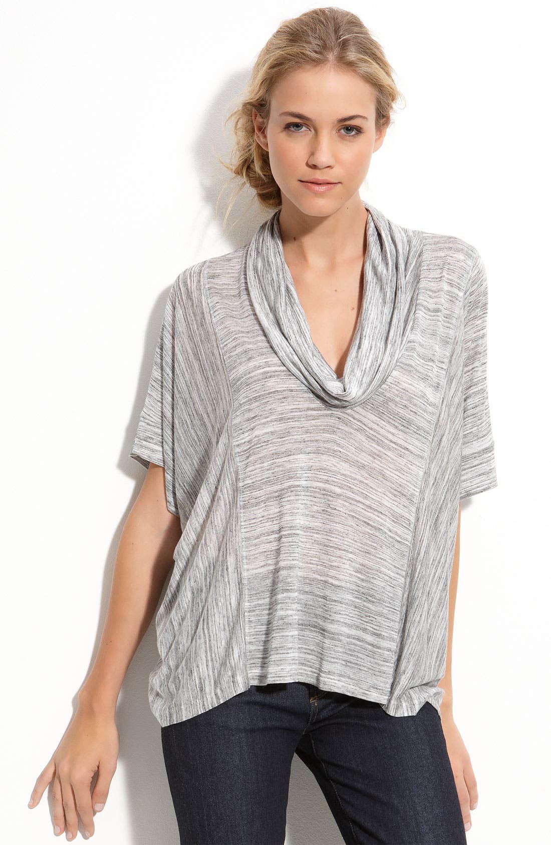 Splendid Heathered Jersey Drape Neck Top Nordstrom