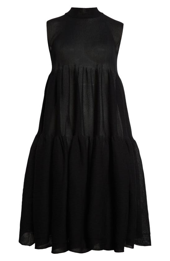 Cfcl Cascades Sleeveless Tiered Knit Minidress In Black | ModeSens