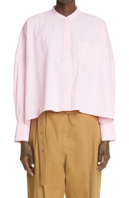 PARTOW Ardin Oversize High-Low Poplin Shirt in Pink
