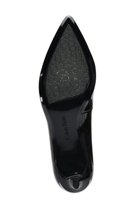 Shop Calvin Klein Gabrianna Kitten Heel Pointed Toe Pump In Black