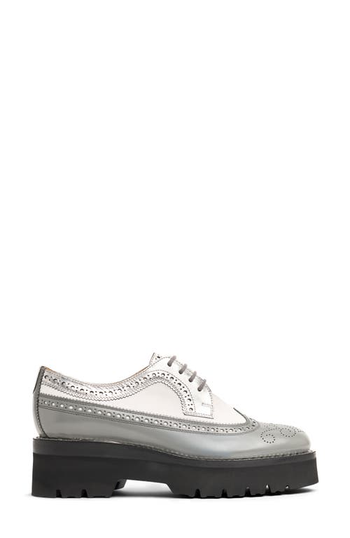 Shop The Office Of Angela Scott Miss Lucy Wingtip Platform Derby In Silver