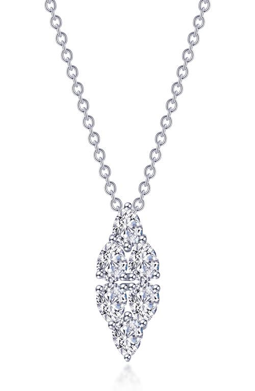 Lafonn Cluster Lab-grown Diamond Pendant Necklace In Silver