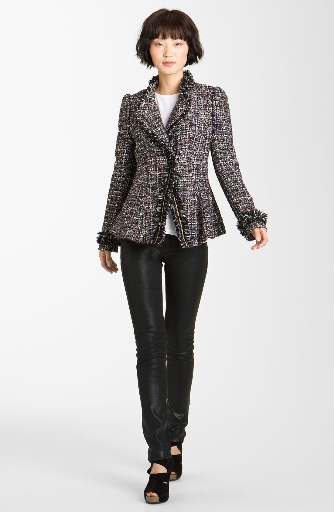 Mcginn Asymmetrical Metallic Tweed Jacket | Nordstrom