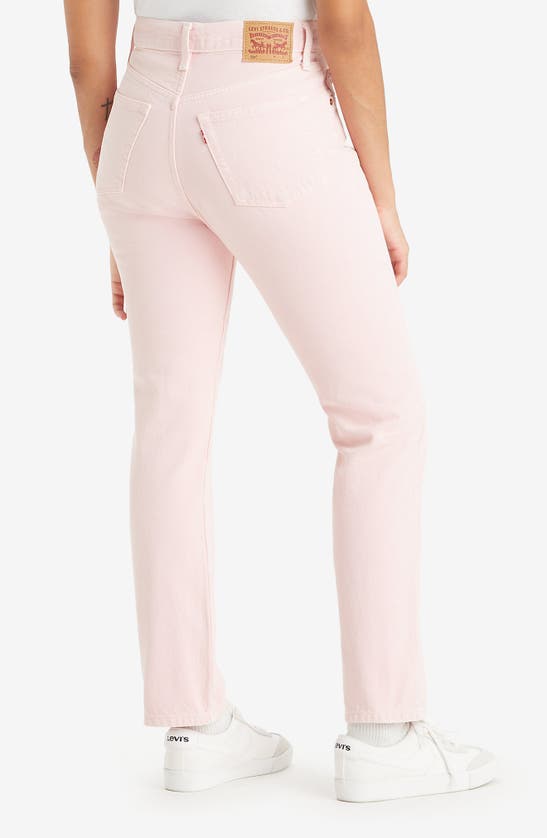 Shop Levi's® 501® Original High Waist Straight Leg Jeans In Dusty Chalk Pink