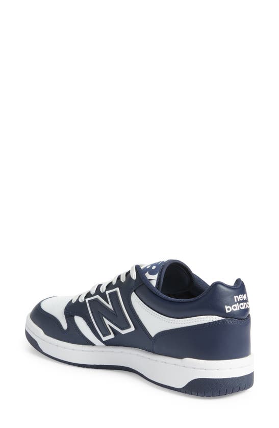Shop New Balance 480 Sneaker In Team Navy/ White