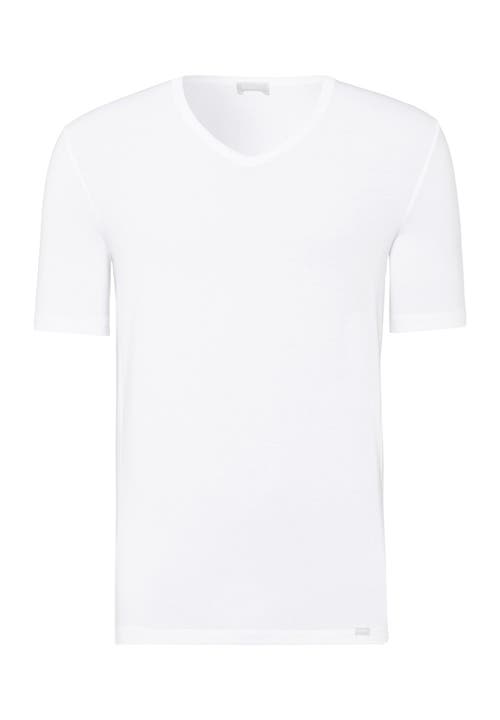Hanro Cotton Pure V-neck T-shirt In White