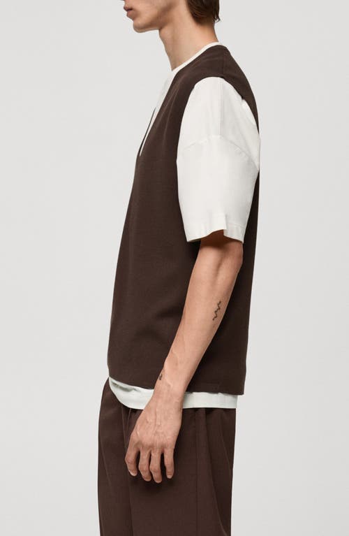 Shop Mango V-neck Vest In Coffee