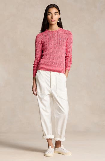 Polo Ralph Lauren Juliana Cable Knit Cotton Sweater