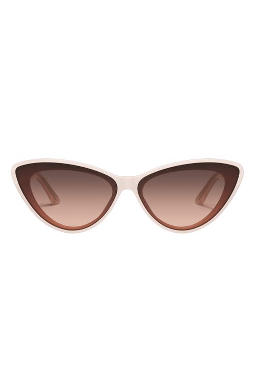 Shop Quay Tempted 46mm Cat Eye Sunglasses In Champagne/brown Fawn