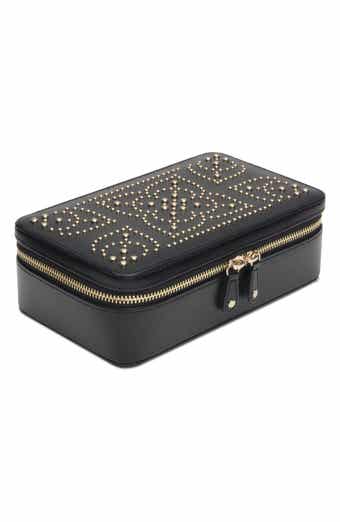 NORDSTROM RACK Faux Leather Square Travel Jewelry Box Leopard