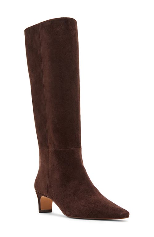 Shop Steve Madden Dagne Knee High Boot In Brown Suede