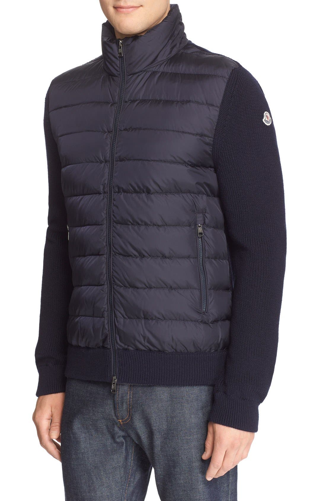 Moncler Quilted Down Sweater Jacket 