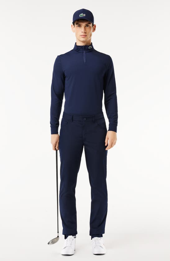 Shop Lacoste Slim Fit Performance Golf Pants In Marine