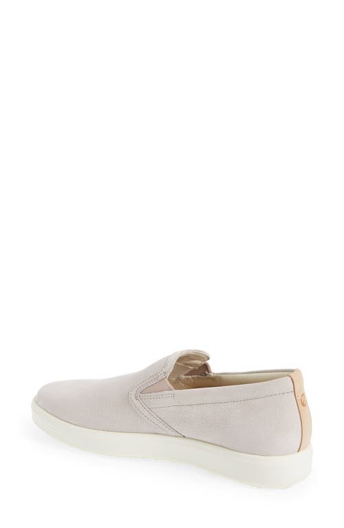 Ecco Soft 7 Water Resistant Slip-on Sneaker In Grey Rose/powder