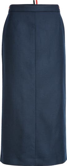 スカート THOM BROWNE WOOL TWILL PENCIL SKIRT Thom Browne Tricolor Tab Wool Twill Pencil Skirt | Nordstrom