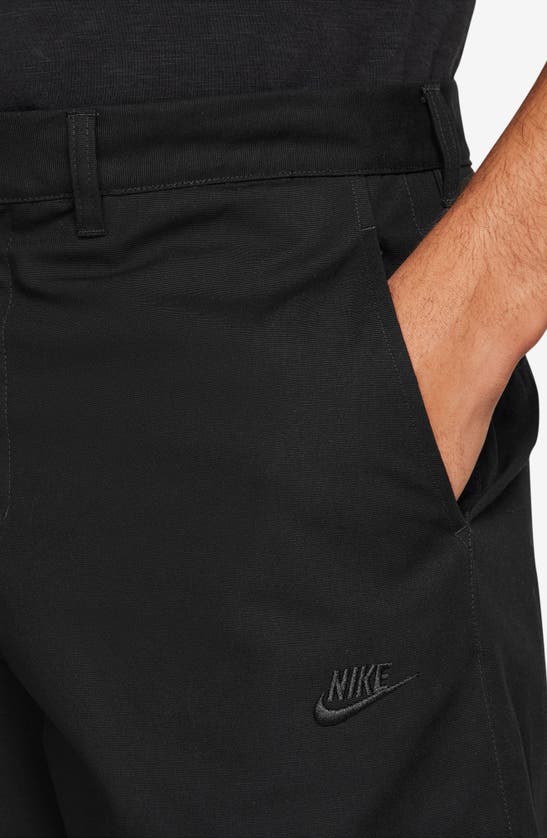 Shop Nike Club Flat Front Chino Shorts In Black/ Black