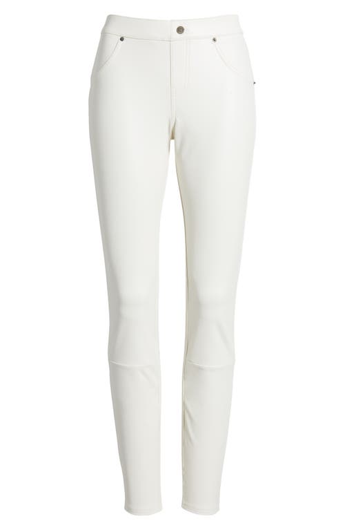 Shop Hue Faux Leather Leggings In Star White