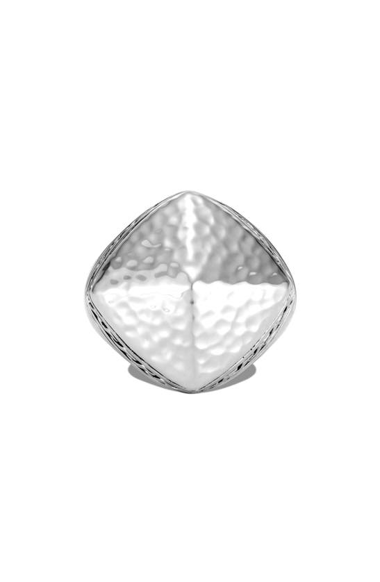 John Hardy Classic Chain Hammered Sugarloaf Ring In Silver