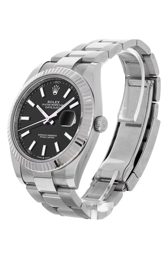 Shop Watchfinder & Co. Rolex  Datejust 41 Bracelet Watch, 41mm In Black/silver