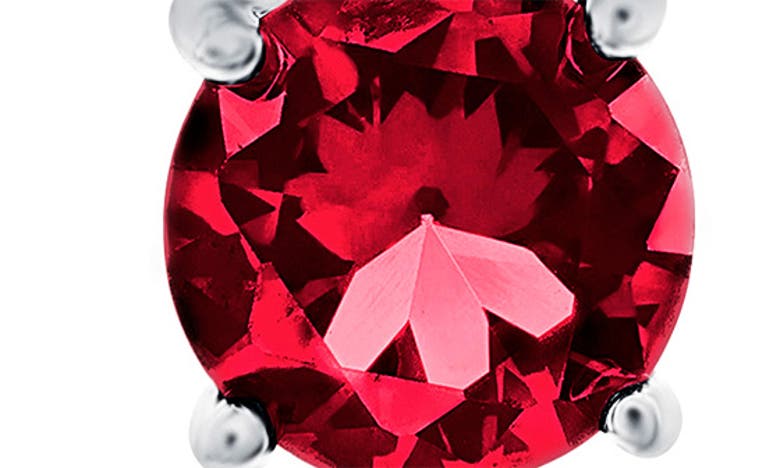 Shop Simona Round Cubic Zirconia Dangle Earrings In Ruby