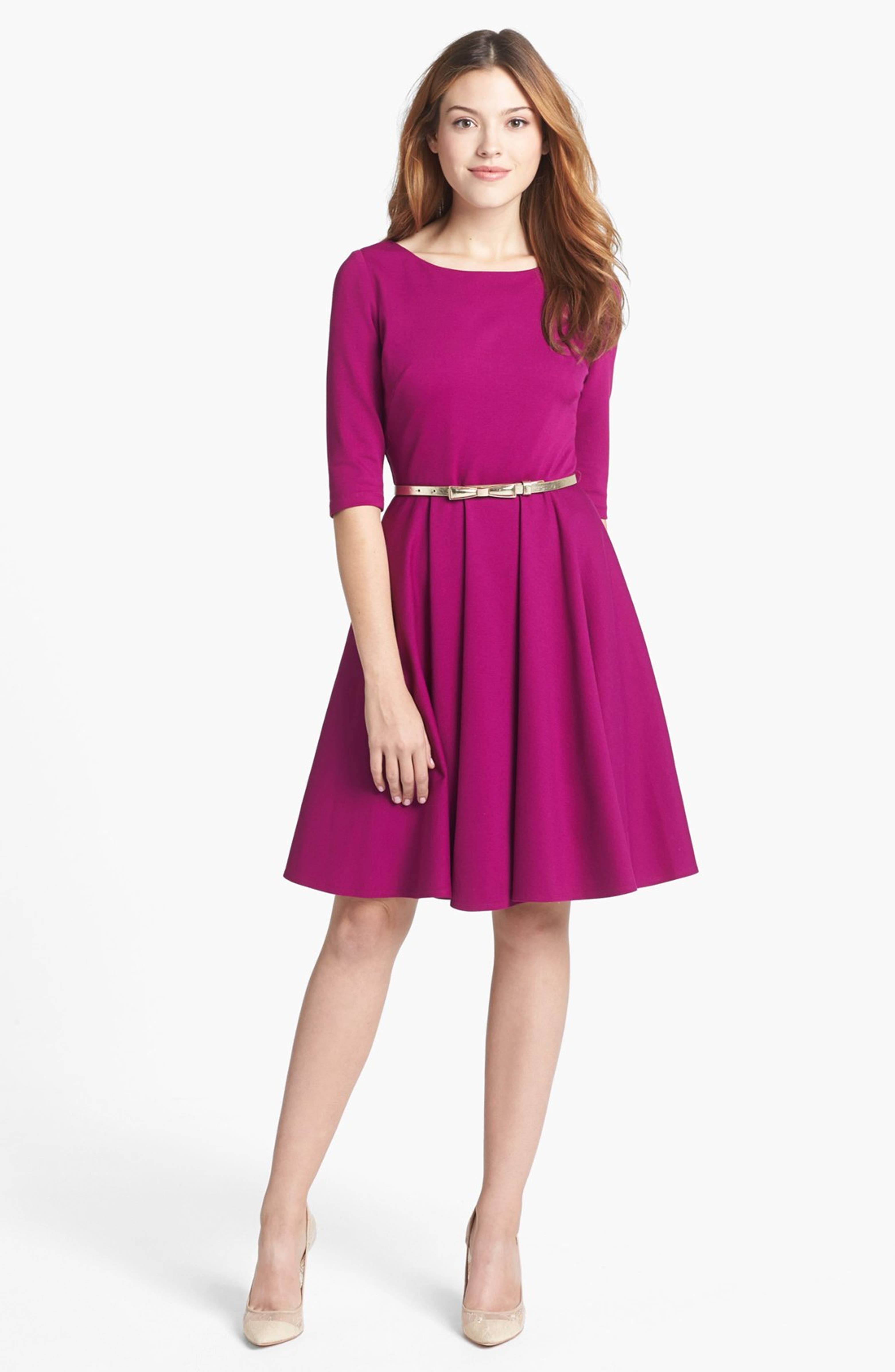 Eliza J Ponte Knit Fit & Flare Dress Nordstrom