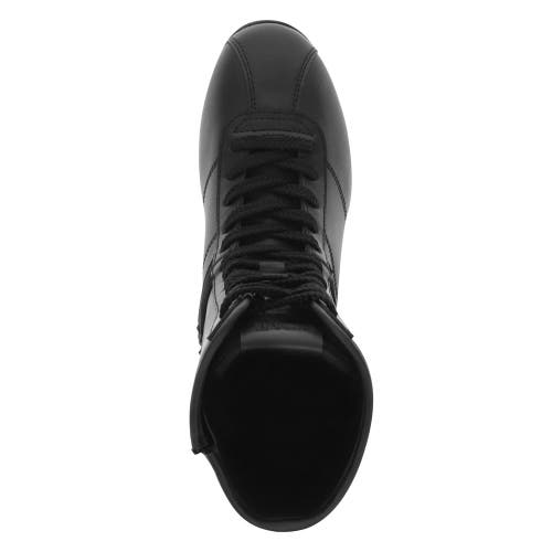 Pony Womens Ko-80 High Classic Genuine Leather And Suede Premium Lace Up Athletic Sneaker Shoe In Black