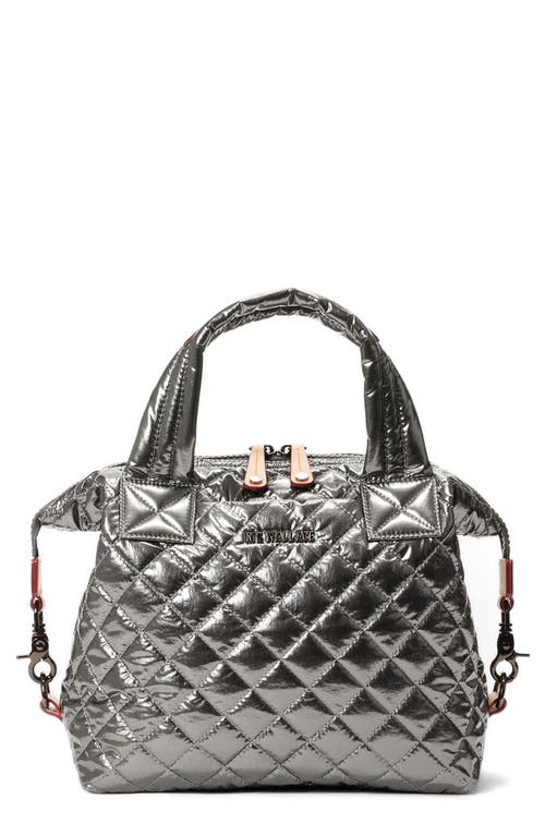 MZ Wallace Small Sutton Deluxe Tote in Pewter Metallic 